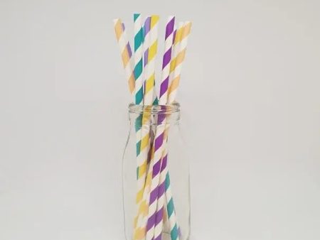 Mermaid Mix Paper Straws - 25 Pkt Hot on Sale