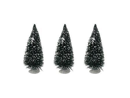 Bristle Christmas Snow Tree Figurine - 3 Pkt Supply