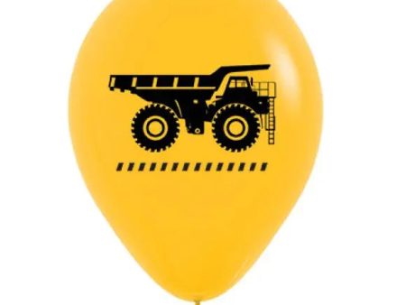 Yellow Construction Truck Balloons - Pack of 6 Fashion