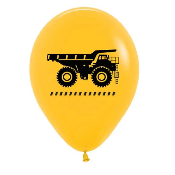 Yellow Construction Truck Balloons - Pack of 6 Fashion