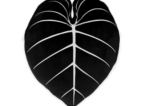 Philodendron Gloriosum Leaf Plush Pillow - Obsidian Online Sale