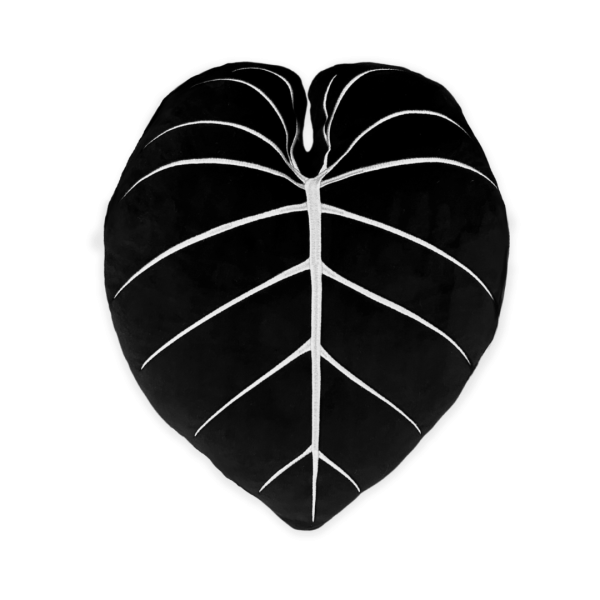 Philodendron Gloriosum Leaf Plush Pillow - Obsidian Online Sale