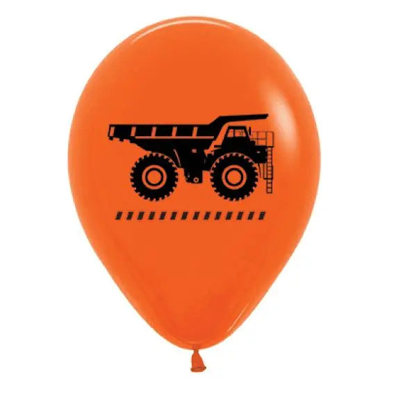 Orange Construction Truck Balloons - Pack of 6 Online Hot Sale