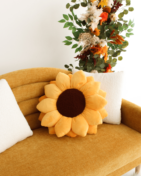 Sunflower Pillow - Golden Yellow Online