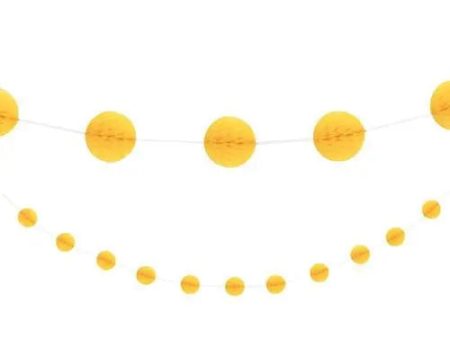 Yellow Honeycomb Ball Garland For Discount