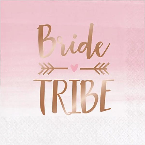 Rosé All Day Bride Tribe Napkins - Lunch 16 Pkt Sale