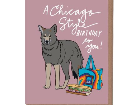 Chicago Coyote Birthday Card For Discount