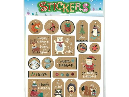 Woodland Creatures Christmas Stickers on Sale