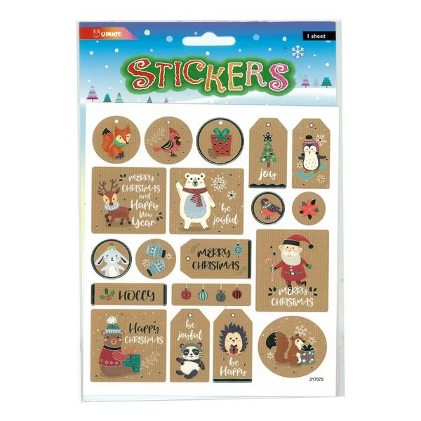 Woodland Creatures Christmas Stickers on Sale