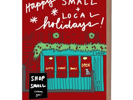 Small & Local Holiday Card For Cheap