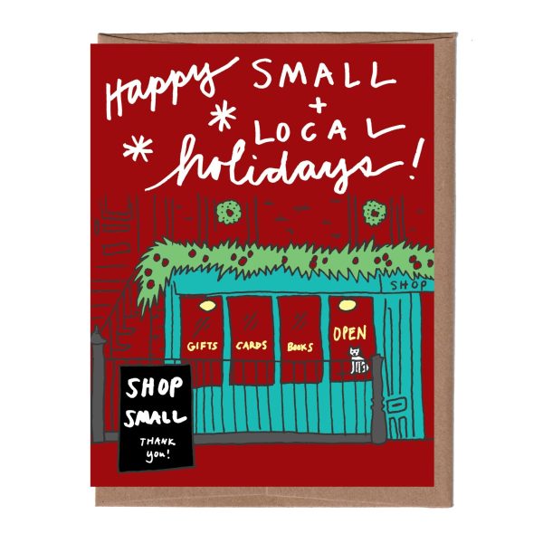 Small & Local Holiday Card For Cheap