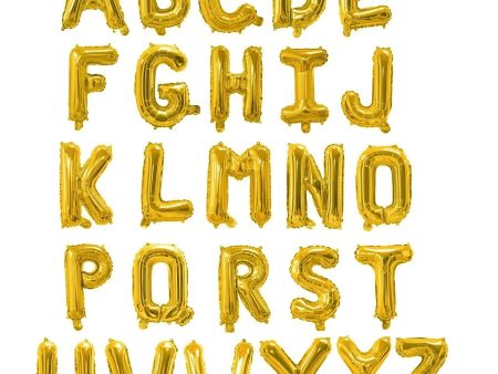 Small Letter Foil Balloon - Gold on Sale