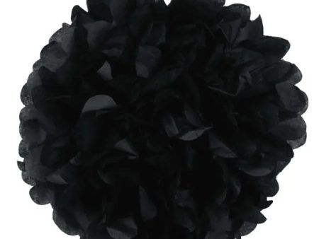 Black Tissue Pom Pom Cheap