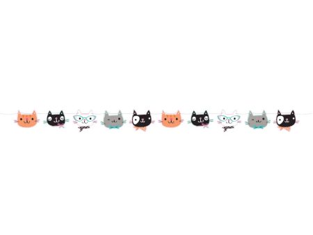 Purrfect Cat Party Banner Discount