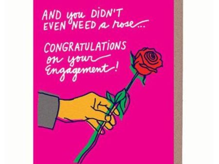 Rose Engagement Card For Discount