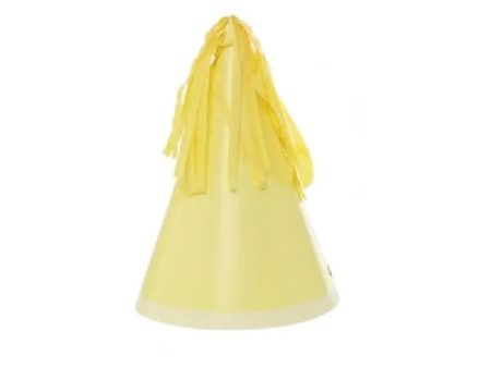 Five Star Pastel Yellow Party Hats - 10 Pkt Online Sale