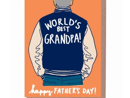 Grandpa Varsity Jacket Father s Day Card For Sale