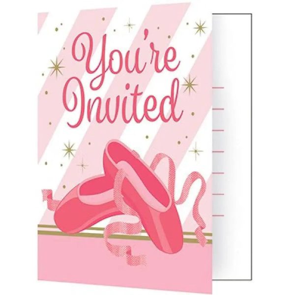 Ballerina Twinkle Toes Invitations - 8 Pkt Online