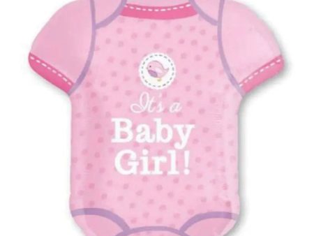 It s a Baby Girl Onesie SuperShape Foil Balloon Fashion