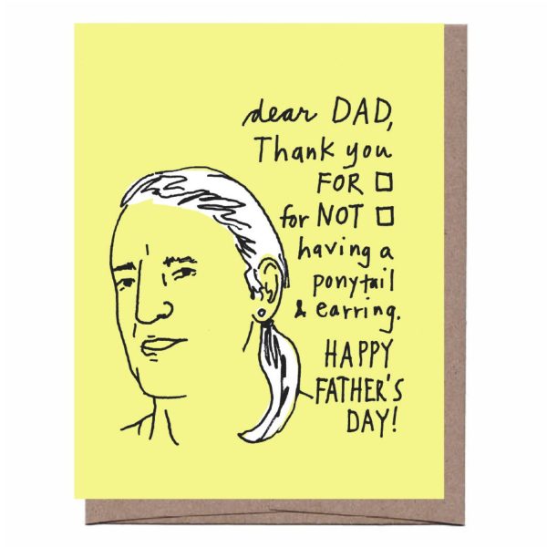 Ponytail & Earring Father s Day Card Online Sale