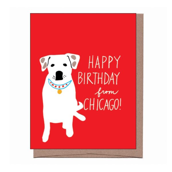 Chicago Collar Birthday Card Fashion