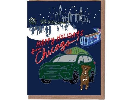 Cityscape Holiday Card For Discount