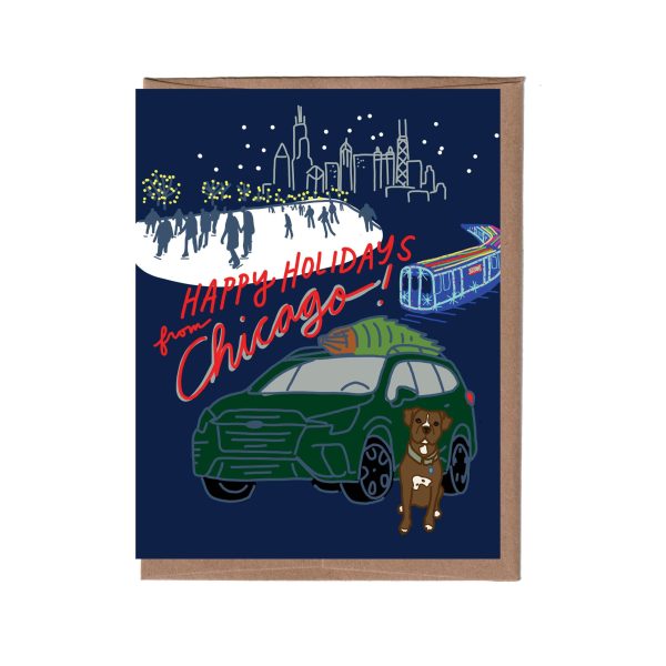 Cityscape Holiday Card For Discount