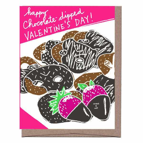 Scratch & Sniff Chocolate Dipped Valentine s Card For Sale