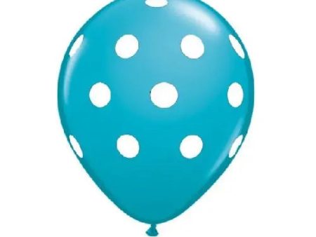 Teal Polka Dot Balloon For Cheap