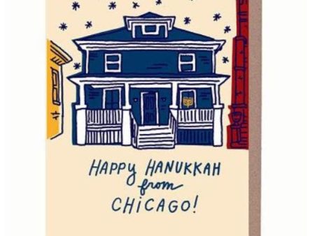 Chicago Hanukkah House Card Cheap