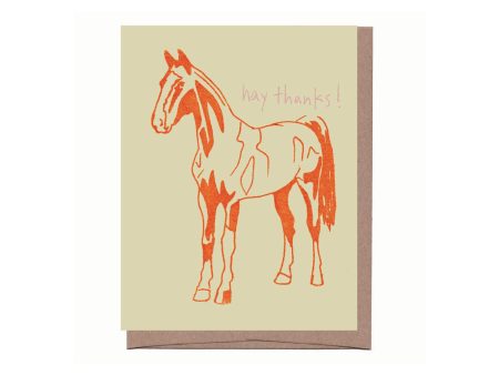 Hay Thanks Thank You Note For Sale