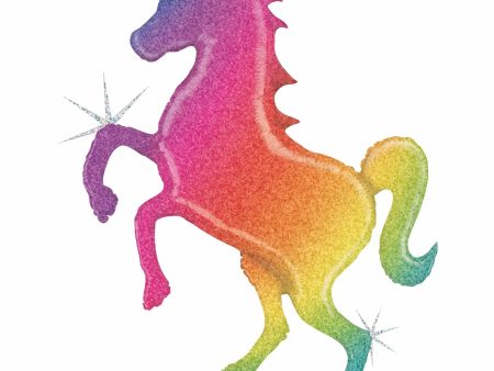 Rainbow Glitter Unicorn Supershape Foil Balloon For Sale