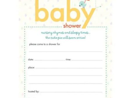 Nursery Rhymes & Sleepy Times Baby Shower Invitations - 20 Pkt Online Hot Sale