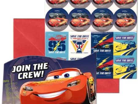 Disney Cars 3 Invitations - 8 Pkt For Sale