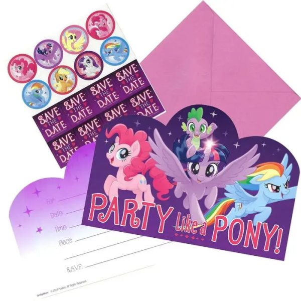 My Little Pony Friendship Adventure Postcard Invitations - 8 Pkt Fashion