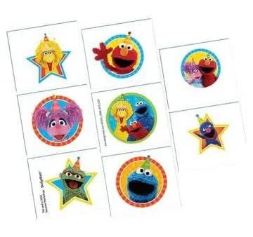 Sesame Street Character Tattoos - 8 Pkt Cheap