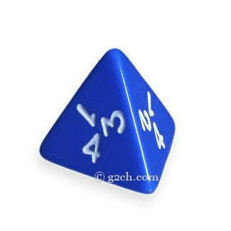 D4 Opaque Blue with White Numbers Cheap