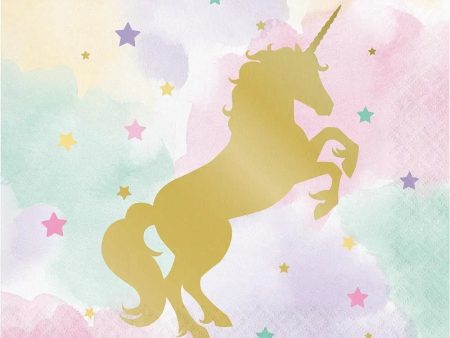 Unicorn Sparkle Napkins - Lunch 16 Pkt Discount