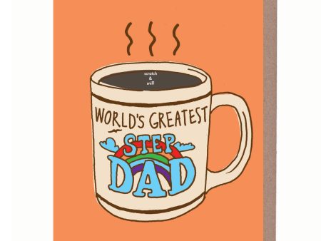 Scratch & Sniff Step Dad Mug Father s Day Card Cheap