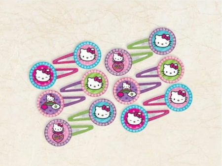 Hello Kitty Rainbow Hair Clips - Pack of 12 For Cheap