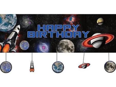 Space Blast Birthday Banner Fashion