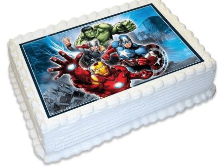 Avengers Edible Cake Image - A4 Size Online now