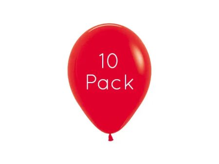 Red Mini Balloons - 10 Pkt Supply