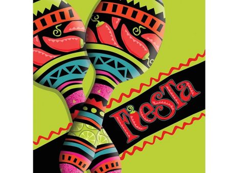 Fiesta Maracas Invitations - 8 Pkt on Sale