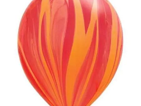 Red & Orange Marble Balloon Sale