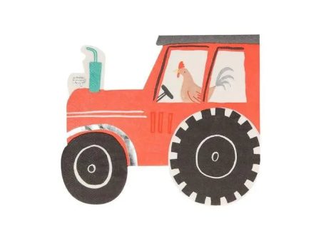 Meri Meri On The Farm Tractor Napkins - 16 Pkt Discount