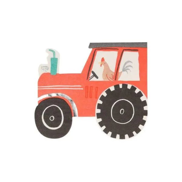 Meri Meri On The Farm Tractor Napkins - 16 Pkt Discount