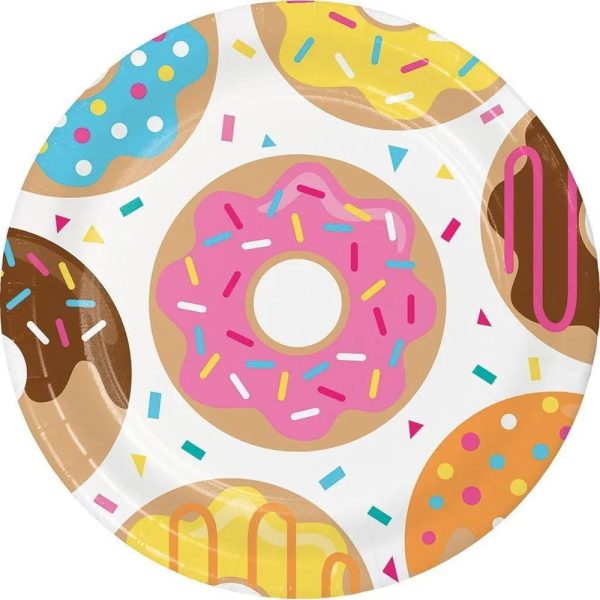 Donut Time Plates - Dinner 8 Pkt Sale