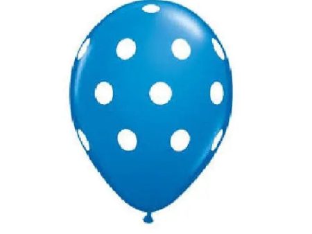 Royal Blue Polka Dot Balloon For Cheap