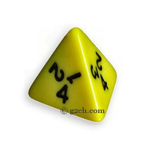 D4 Opaque Yellow with Black Numbers Hot on Sale